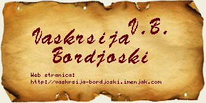 Vaskrsija Borđoški vizit kartica